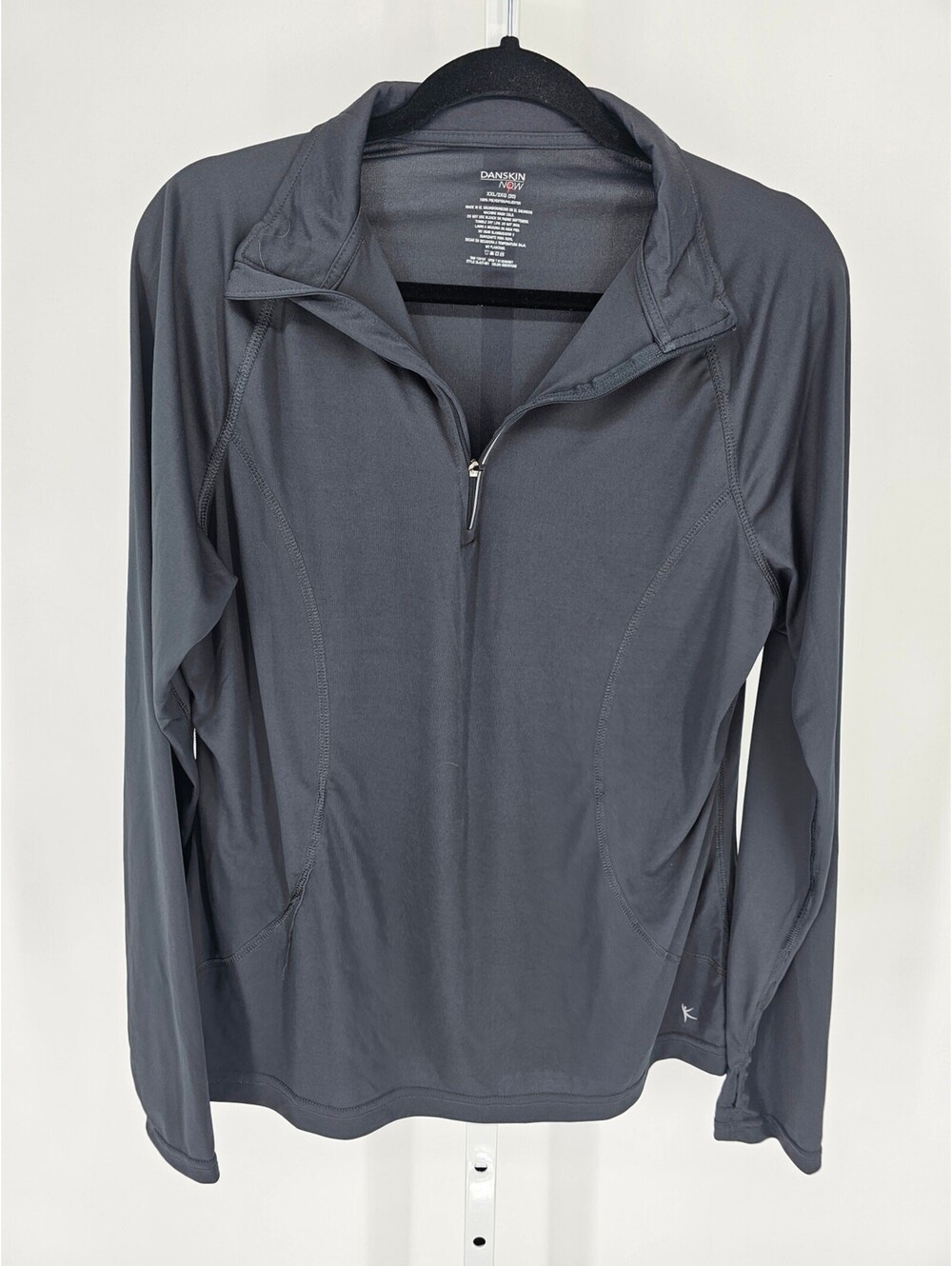 Danskin Now Womens Sz XXL 1/4 Zip Performance Athletic Jacket Black